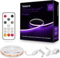 32.8ft Purple COB Led Strip Lights with Remote - Dimmable Dotless Glow