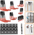 Garage Storage Hooks with Tracks - 24 PC Wall and Shelf Organizer