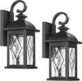 FEMILA 15in Exterior Wall Sconce 2-Pack - Durable Matte Black