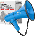 Pyle 40W Megaphone Speaker: 800 Yards Range, Siren/Music, Portable