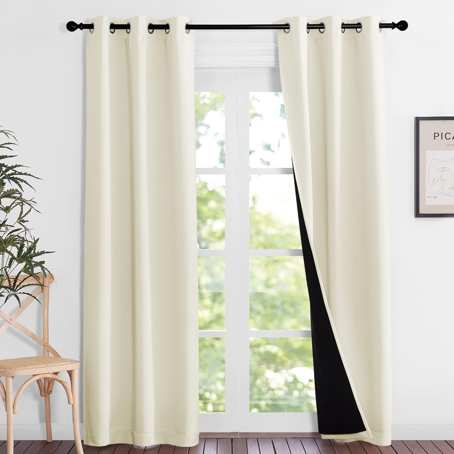 NICETOWN Blackout Curtains for Living Room, Noise Reducing Drapes