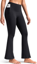 Colorfulkoala Dreamlux No Front Seam Mini Flare Leggings - High Yoga