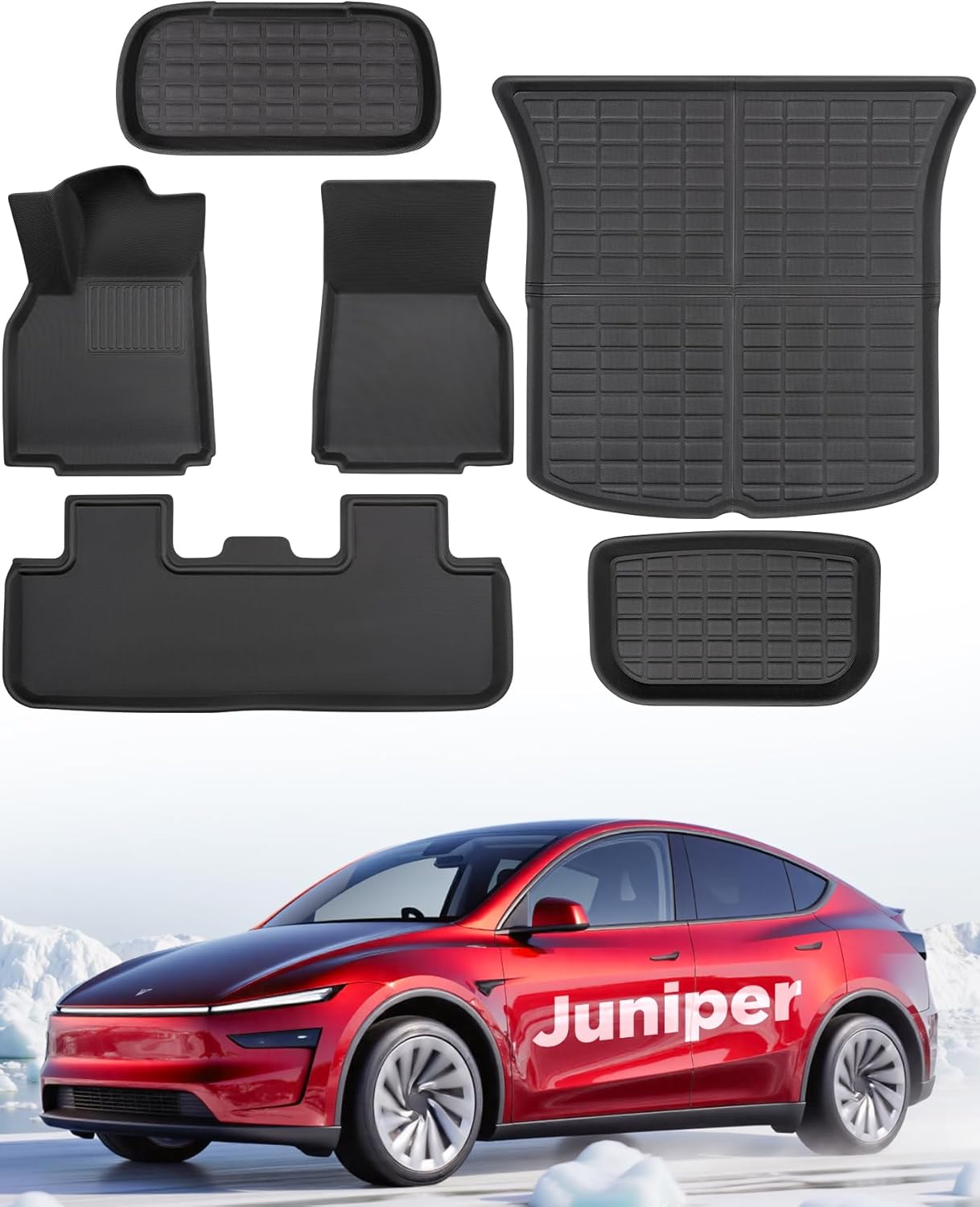 TAPTES 2025 Model Y Juniper Floor Mats for All-Weather Protection
