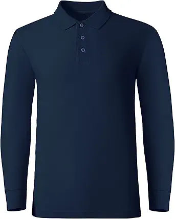NeedBo Men's Long Sleeve Casual Golf Polo Shirt for Comfort