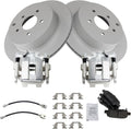TRQ Rear Brake Pad & Rotor Kit Semi-Metallic G-Coated - Q70 Fit