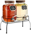 1 Gallon Glass Drink Dispenser with Stand - Elegant Party Server
