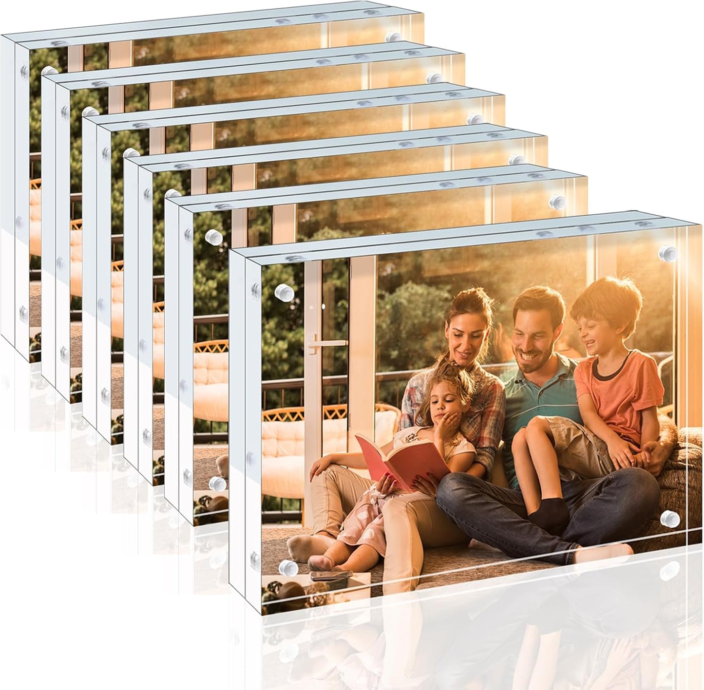 Egofine 4x6 Acrylic Frames 6 Pack for Stunning Displays