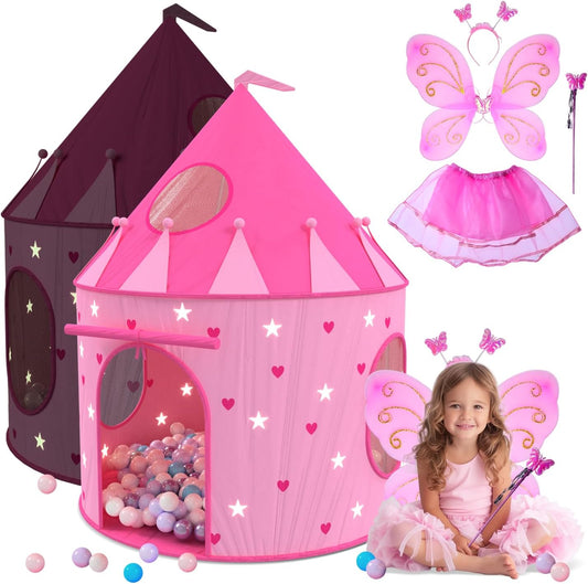 Princess Castle Play Tent & Costume Bundle - Magical Indoor & Outdoor Fun