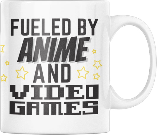 Fueled By Anime & Video Games - 11 oz Gaming Mug