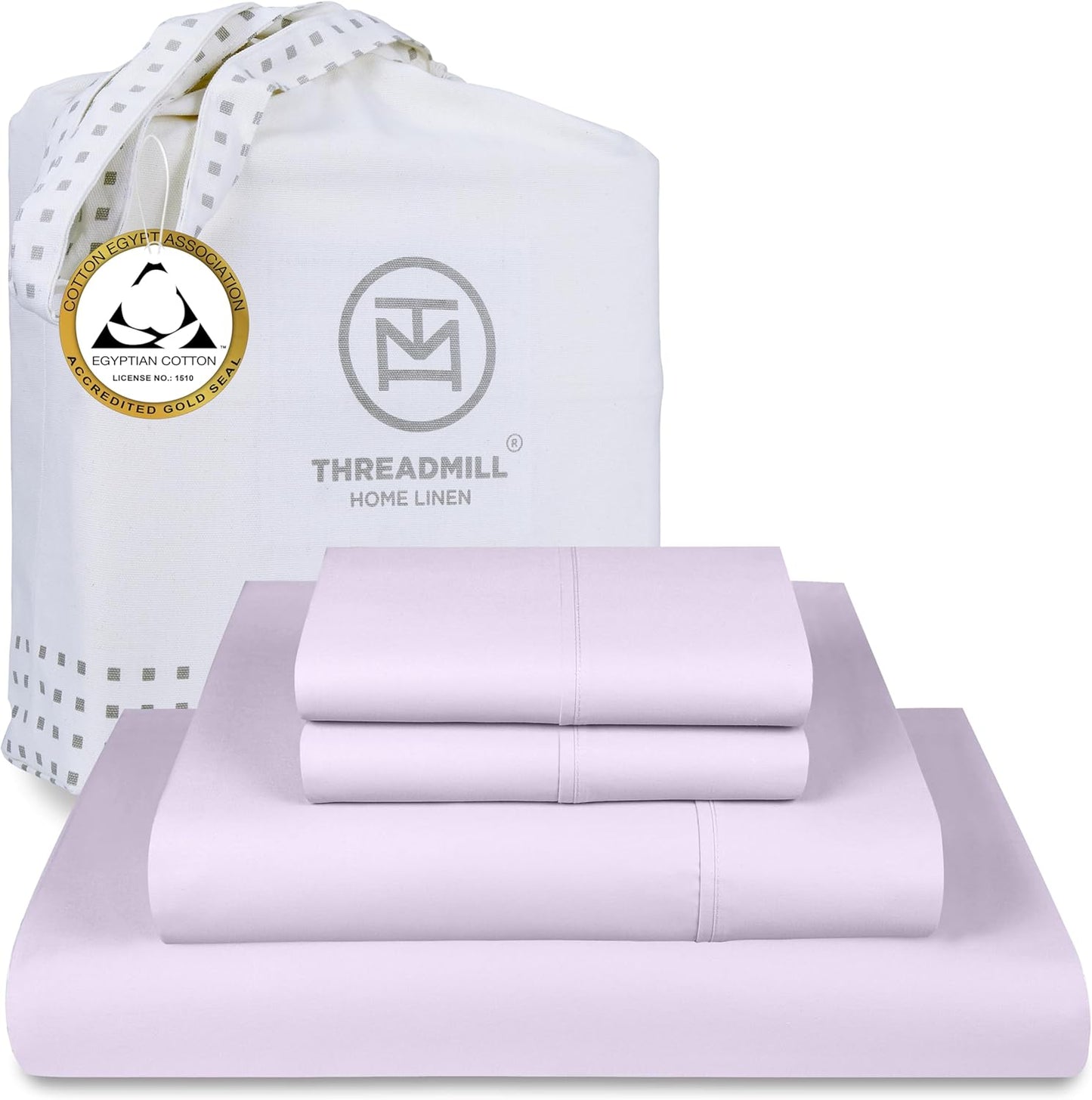 Threadmill Egyptian Cotton Queen Sheet Set for Cozy Sleep