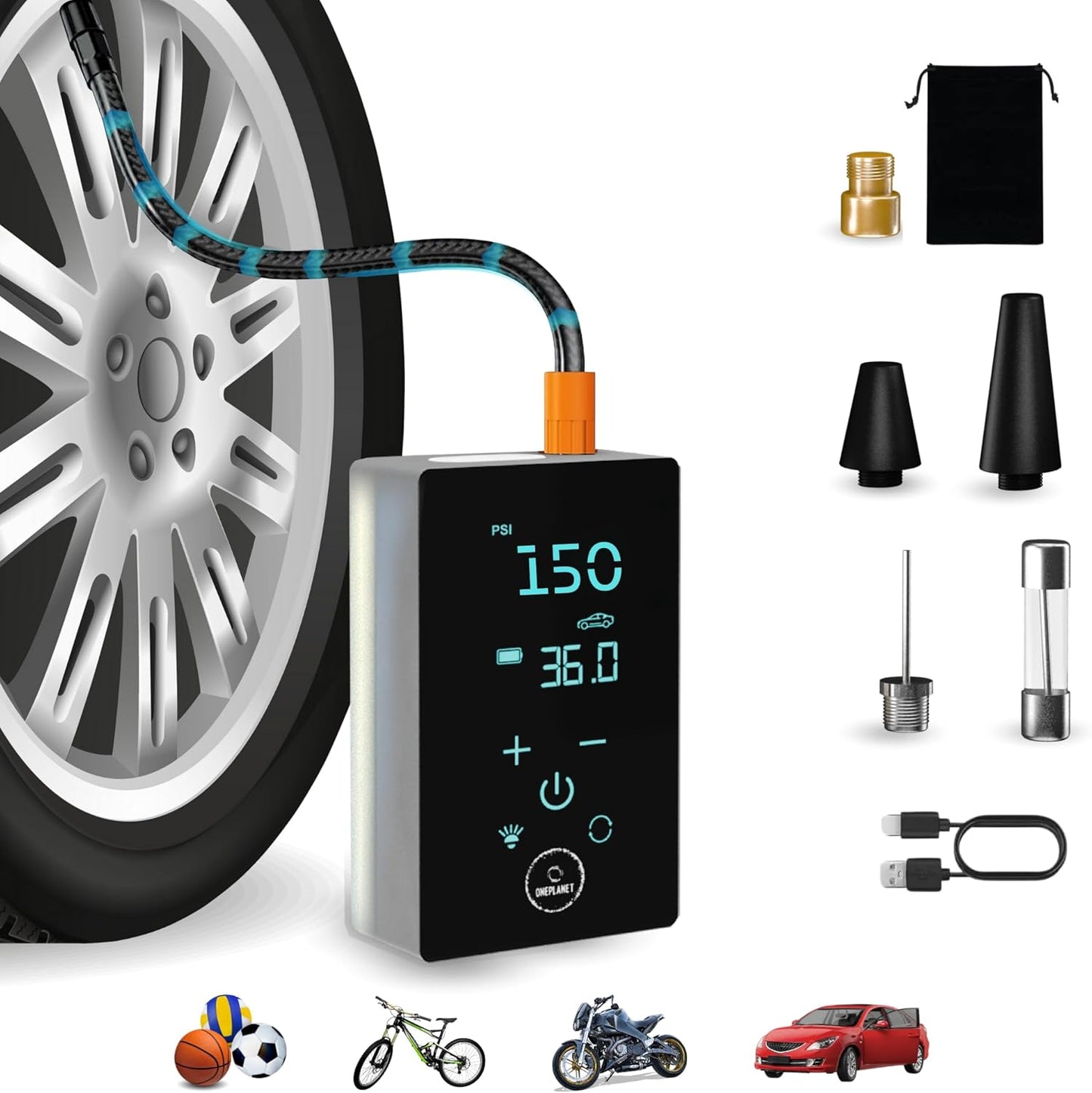 Rechargeable Tire Inflator - Portable Power & Precision