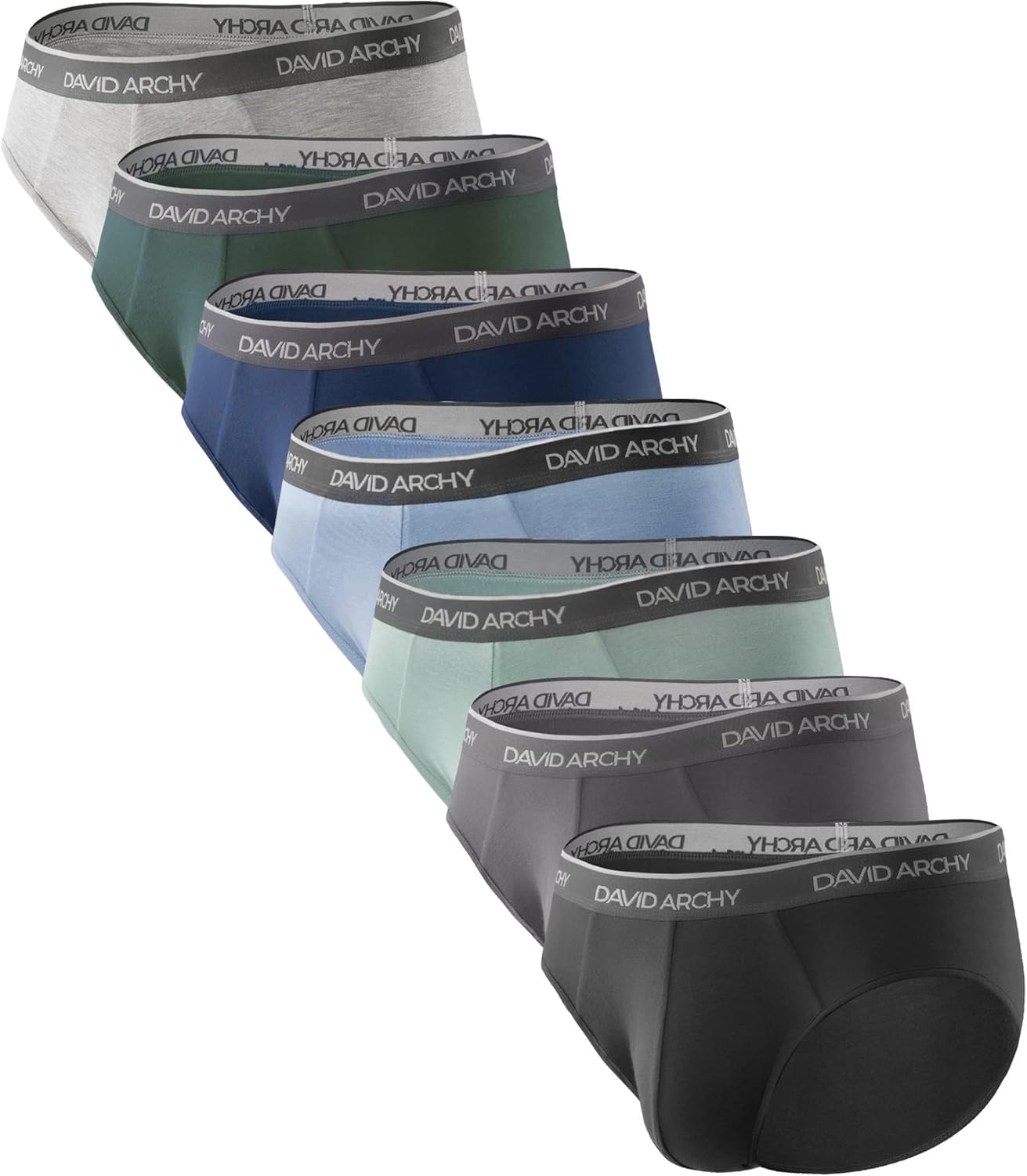 DAVID ARCHY Men's Bamboo Underwear Briefs for Ultimate Comfort
