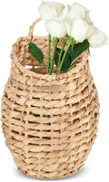 YRMT Water Hyacinth Woven Hanging Basket for Front Door Decor