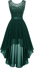 Sequin Lace High Low Dress for Homecoming & Prom - Elegant Party Wear
