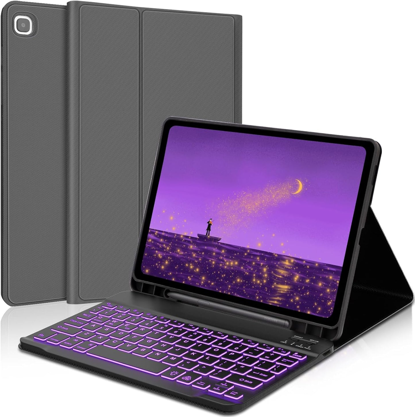 Samsung Galaxy Tab S6 Lite Case with Keyboard and Backlight