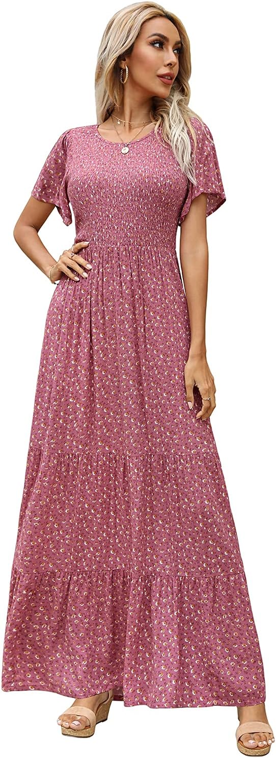 Kranda Women Floral Maxi Dress for Summer and Fall Wear