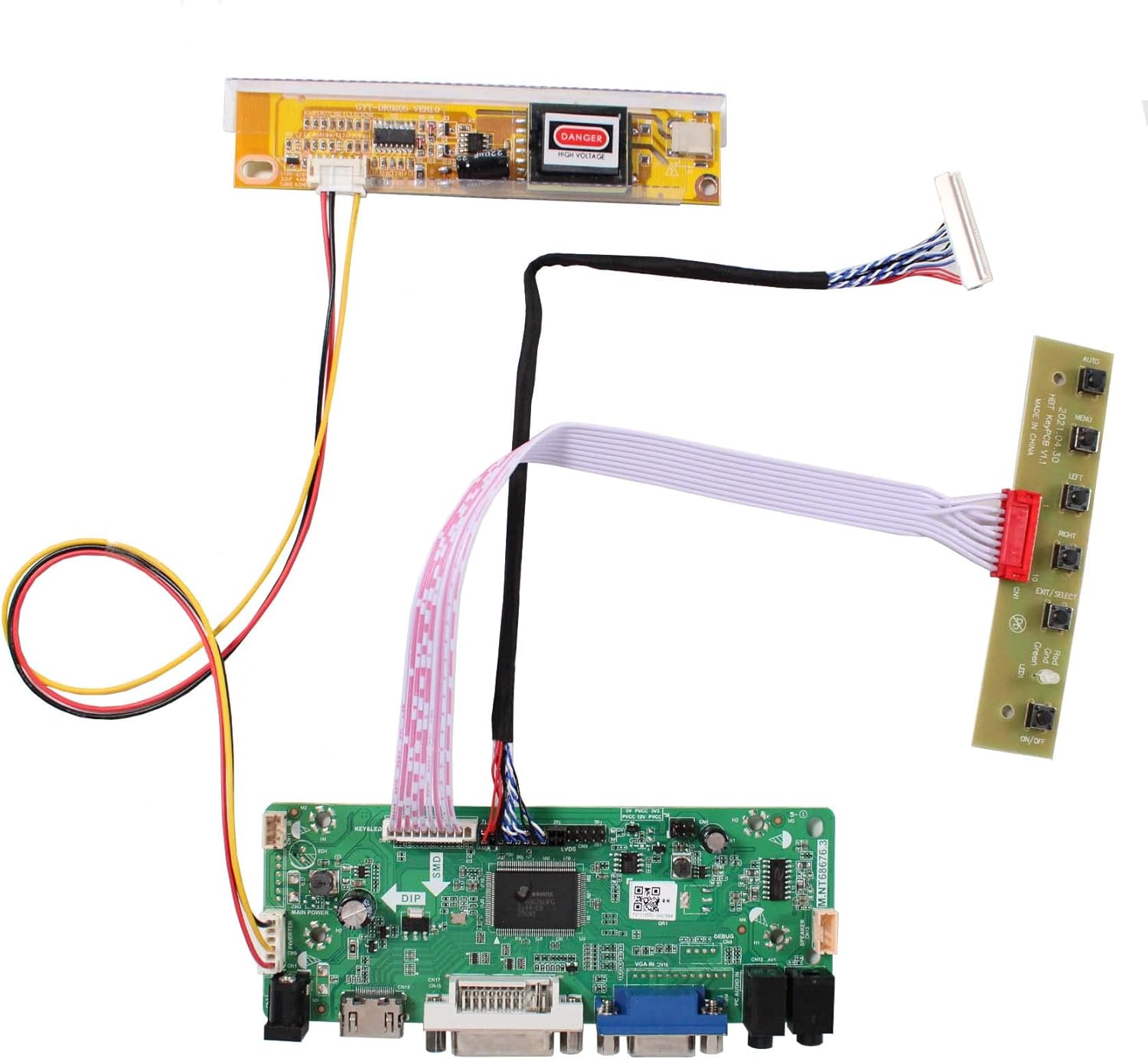VSDISPLAY DVI VGA Audio LCD Controller Board for 15.4in Panels