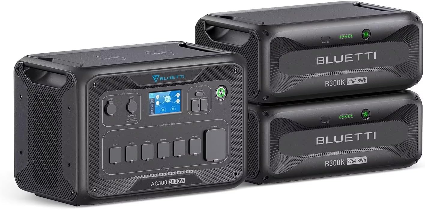 BLUETTI Solar Generator AC300: 7 Outlets, Portable Power