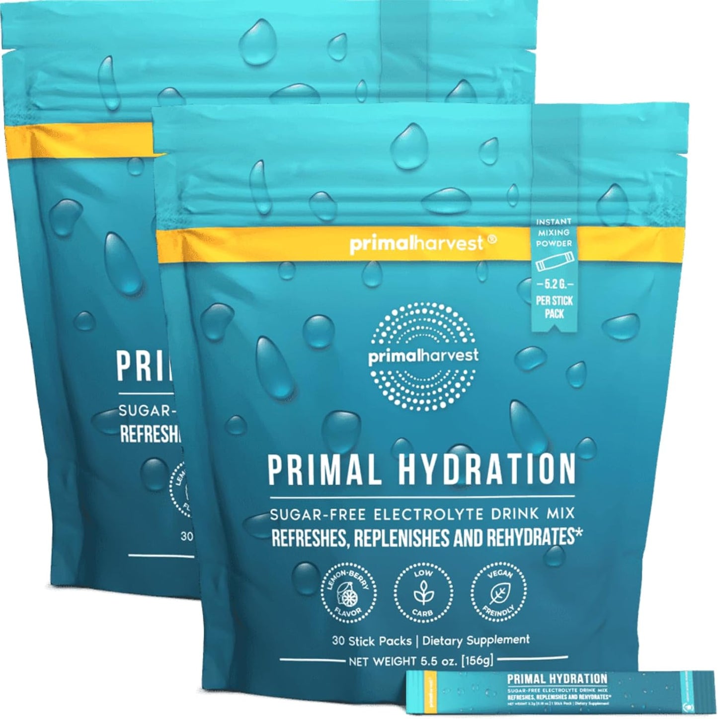 Primal Harvest Electrolytes Powder Packets for Ultimate Hydration