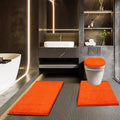 Bathroom Rugs Set 3 Piece with TPR Non Slip Backing - Plush Shag