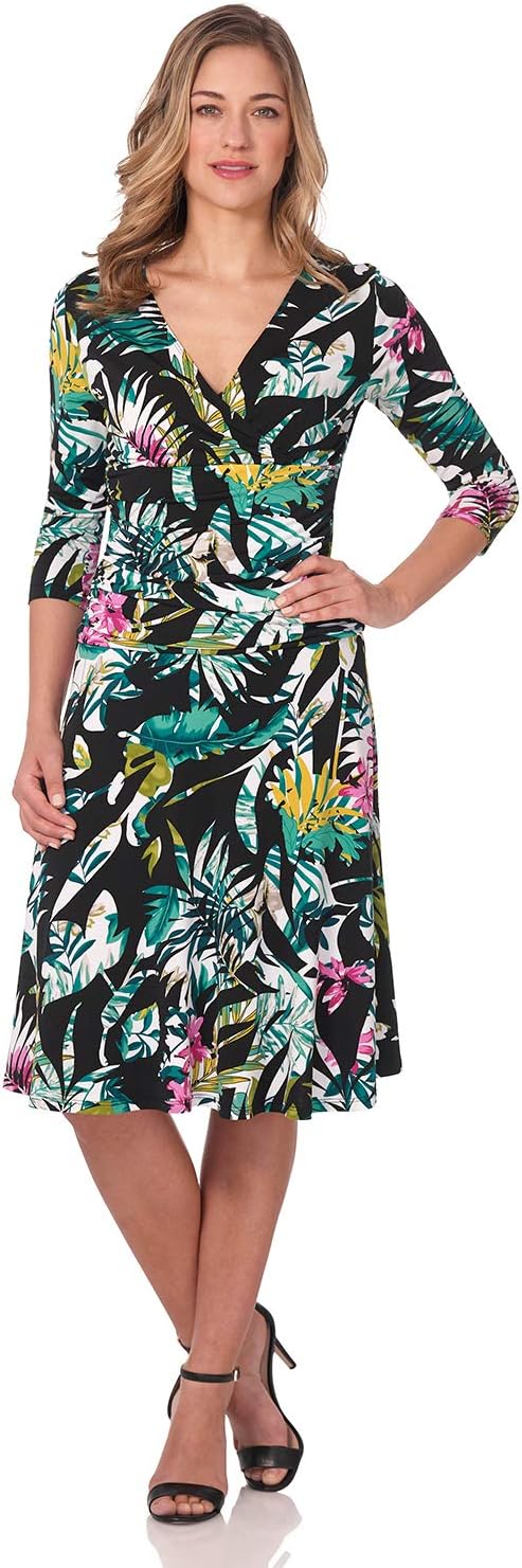 Rekucci Women's Slimming 3/4 Sleeve Fit-and-Flare Dress Review