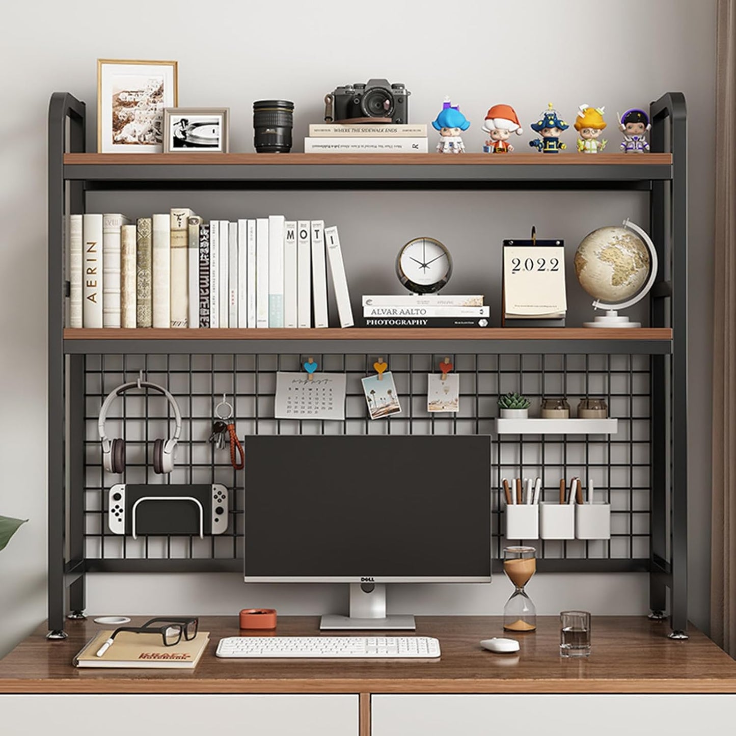 HUATOL 2-Tier Desktop Bookshelf: Organize in Style!