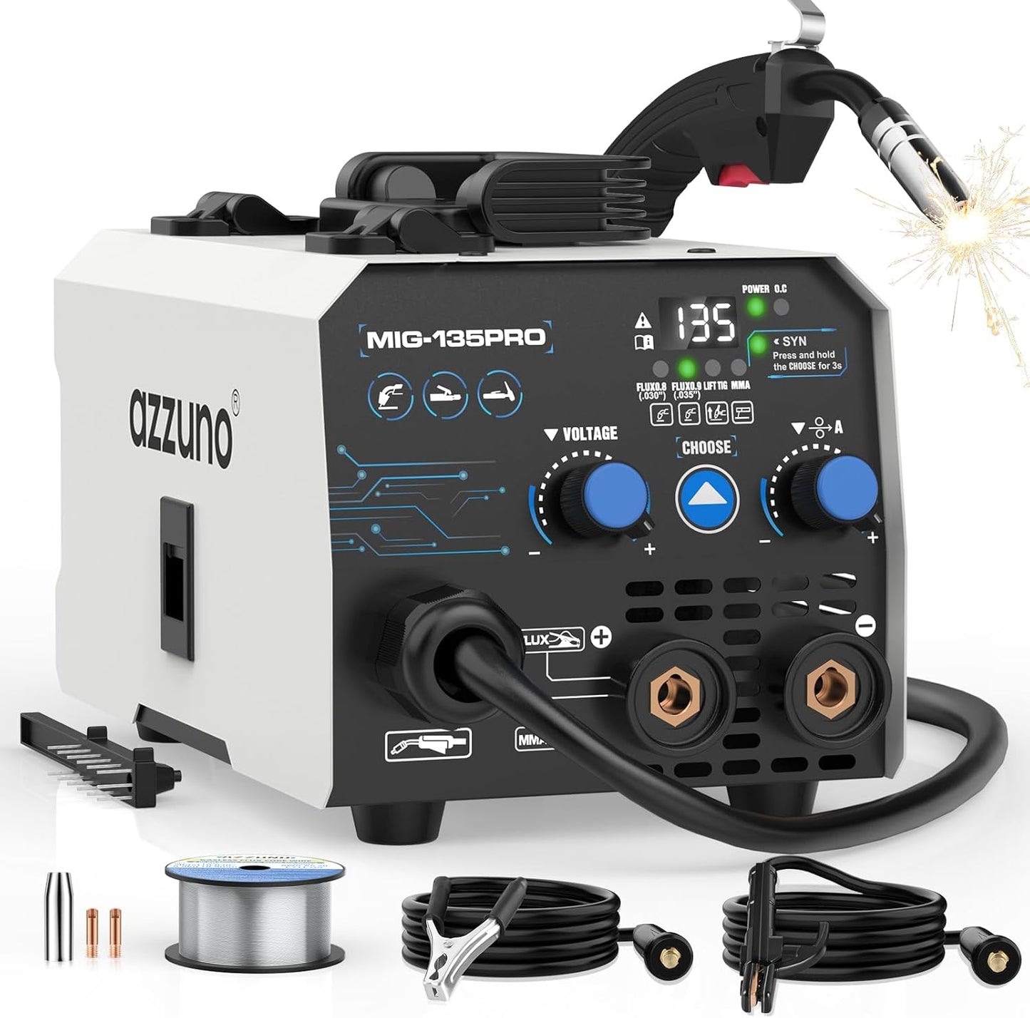 135A MIG Welder Machine - 3 in 1 Portable Welding Solution