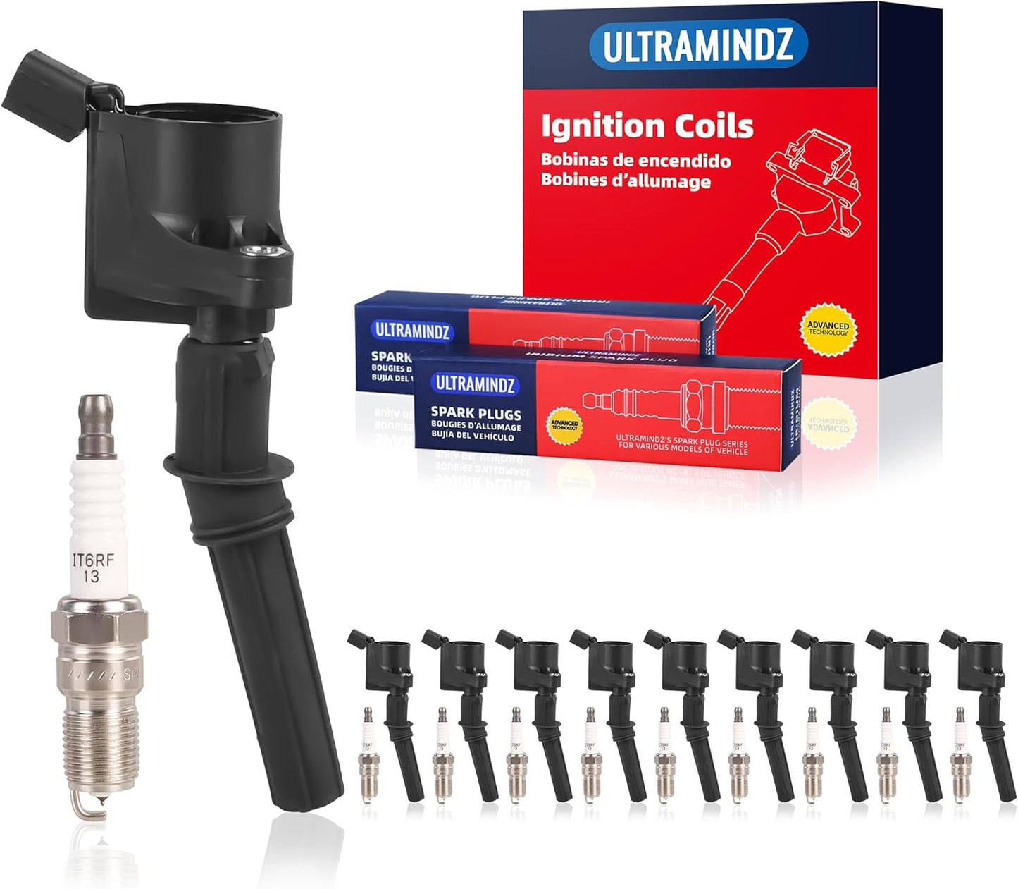 Ignition Coil Pack & Spark Plugs for Ford Super Duty 1999-2004
