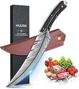 Huusk Japan Knife - Hand Forged High Carbon Steel Butcher Knife