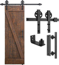 SMARTSTANDARD 5ft Heavy Duty Sliding Barn Door Hardware Kit - Matte