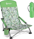 VILLEY Low Beach Chair: Lightweight Folding Chair for Outdoors