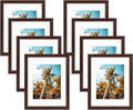 11x14 Picture Frame with Mat for 8x10 Photo - Vintage Brown