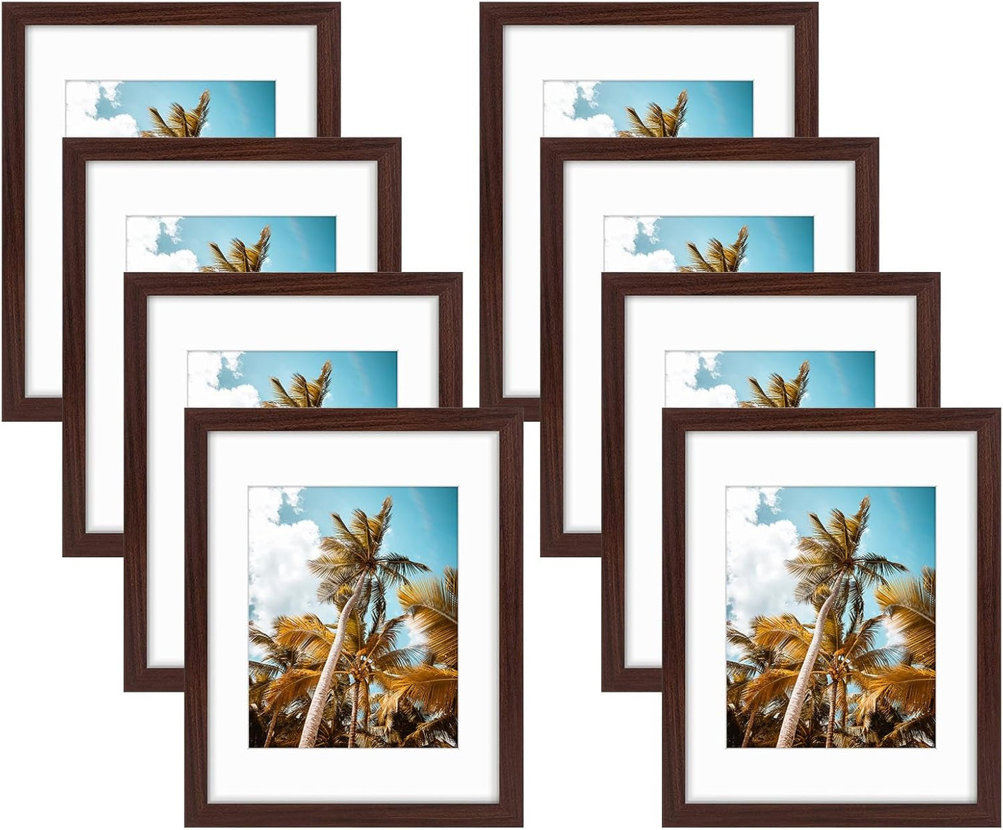Frametory 11x14 Picture Frame with Mat for 8x10 Photos - 8 Pack