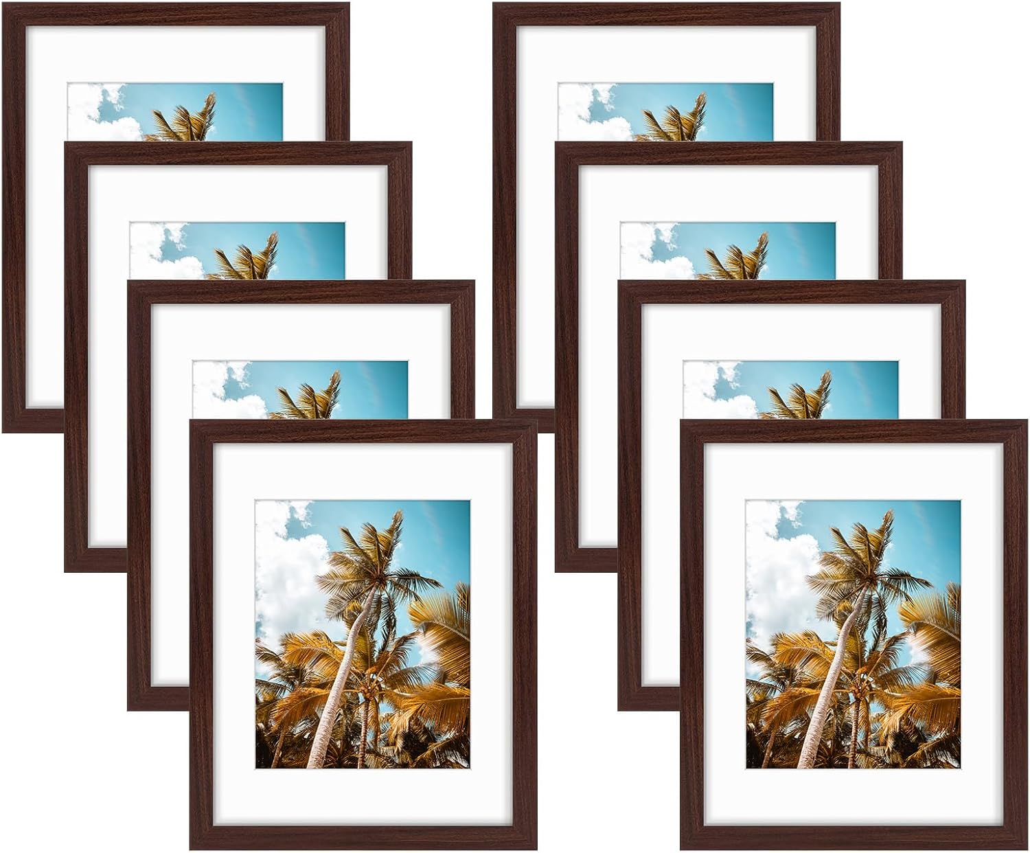 Frametory 11x14 Picture Frame with Mat for 8x10 Photos - 8 Pack