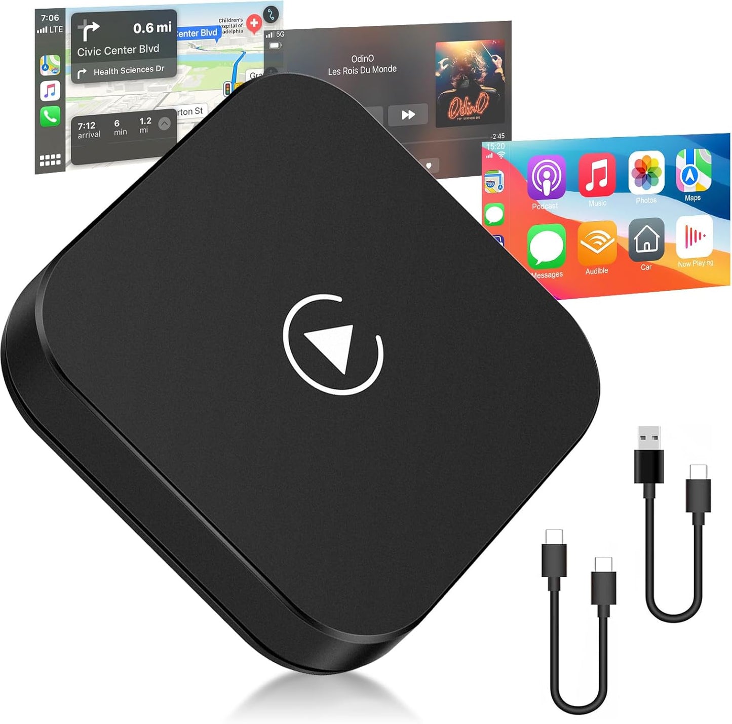 5.0 CarPlay Adapter - Instant Wireless Upgrade for Wired CarPlay!
