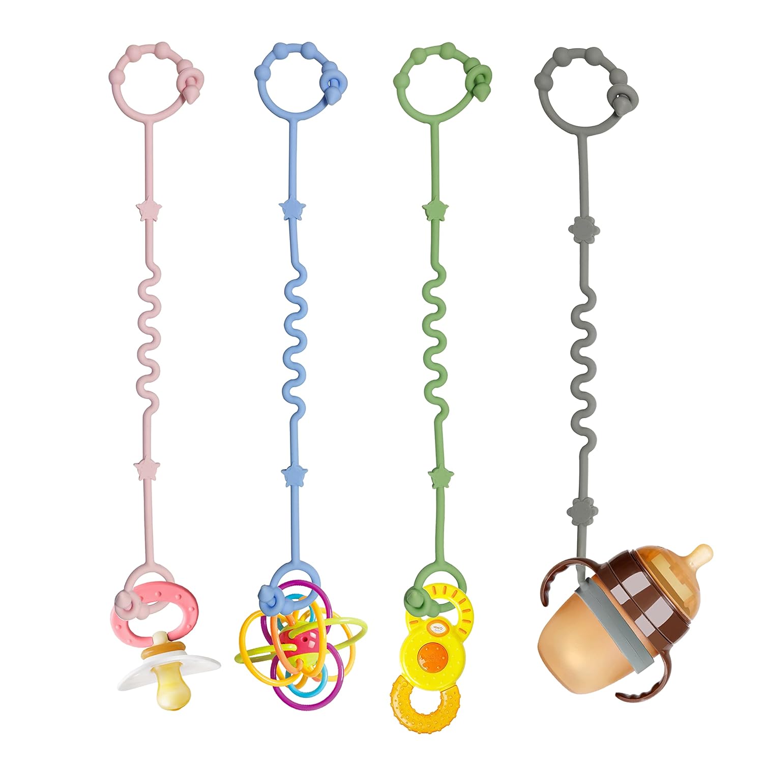 RTMOK Silicone Toy Straps - Secure Baby Toys Everywhere