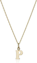 14K Gold-Filled Letter P Charm Pendant Necklace - Durable Everyday