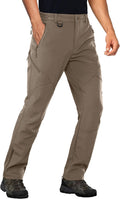 Mens Softshell Snow Ski Pants - Fleece Lined, 6 Zipper Pockets