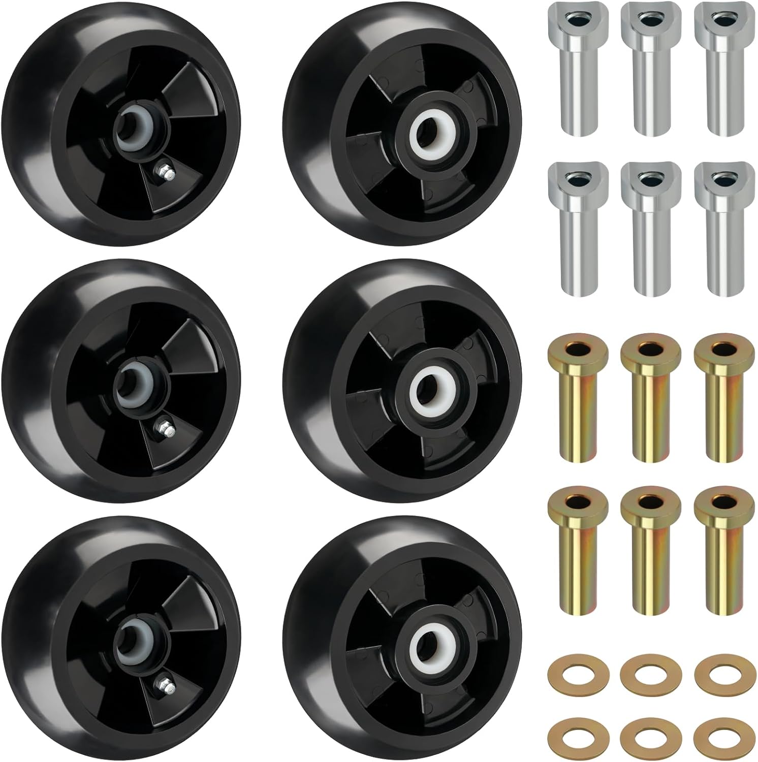 CheeMuii Lawn Mower Deck Gauge Wheels Kit for John Deere Models