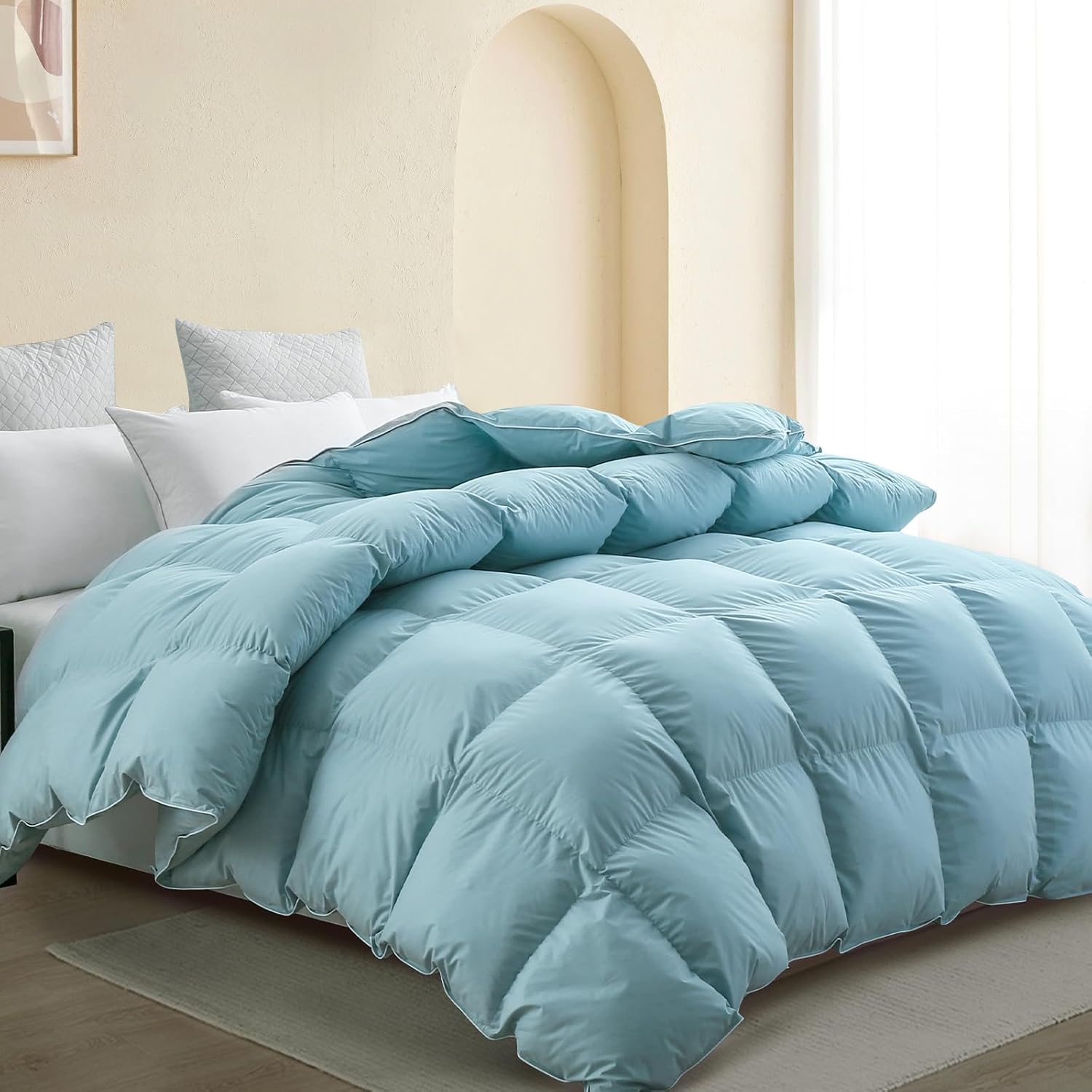 Premium Down Comforter Cal King Size for All Season Comfort