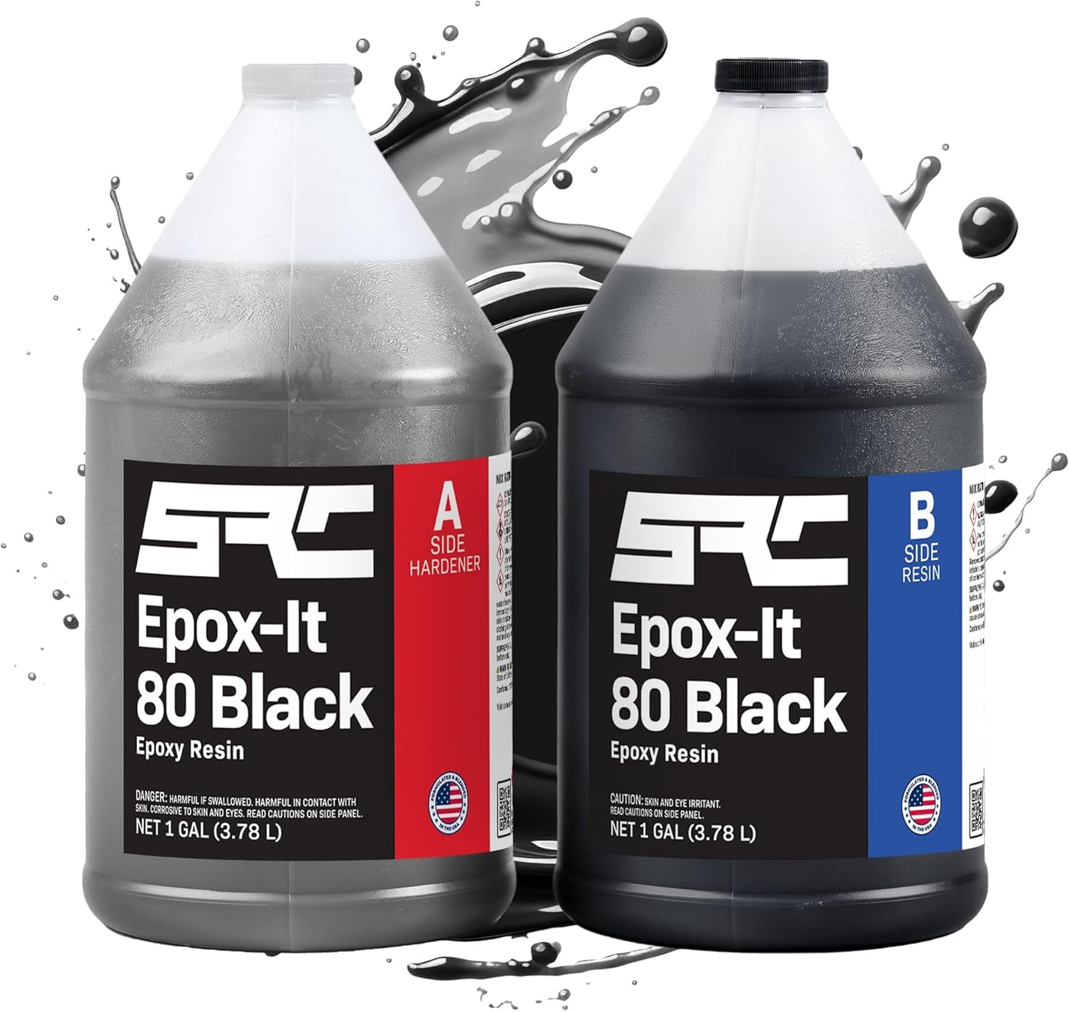 Black Epoxy Resin 2 Gal for DIY Art, Jewelry, and Tabletops