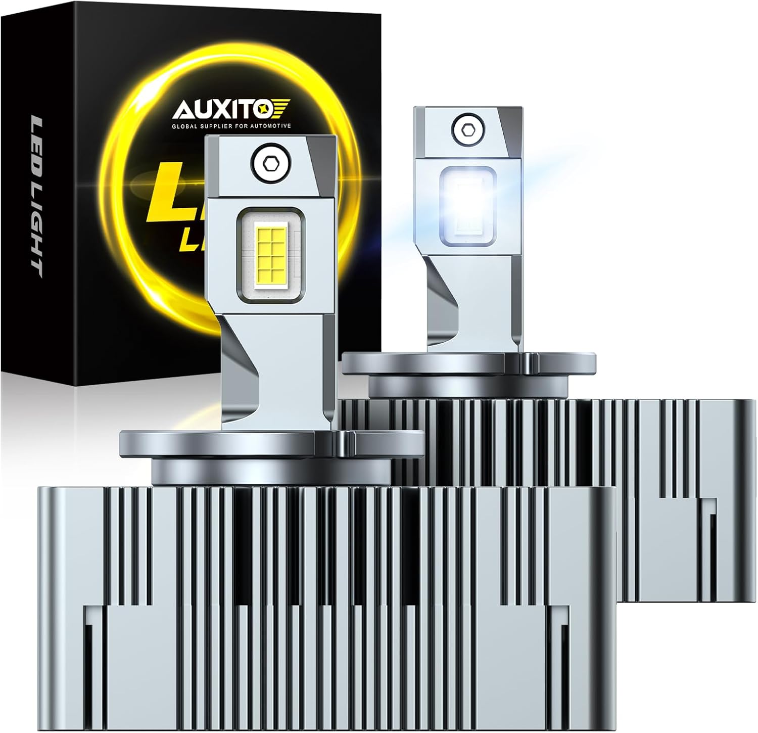 AUXITO D5S LED Bulbs: 30000 Lumens, 900% Brighter Replacement