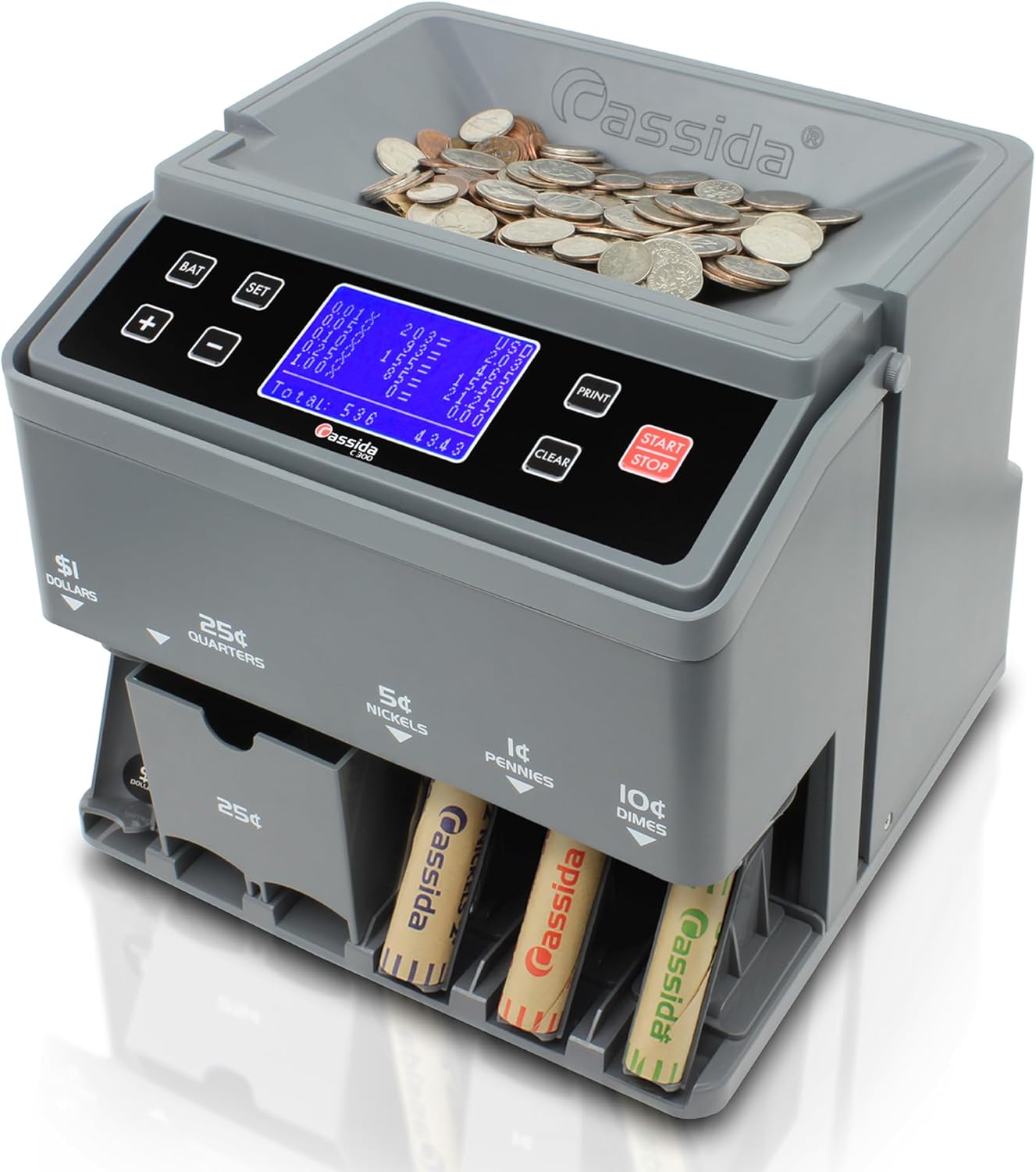 Cassida C300 Coin Counter and Sorter for Fast Coin Handling