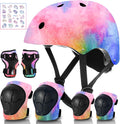 Adjustable Gradient Color Kids/Toddler Bike Helmet with 7-in-1 Pads