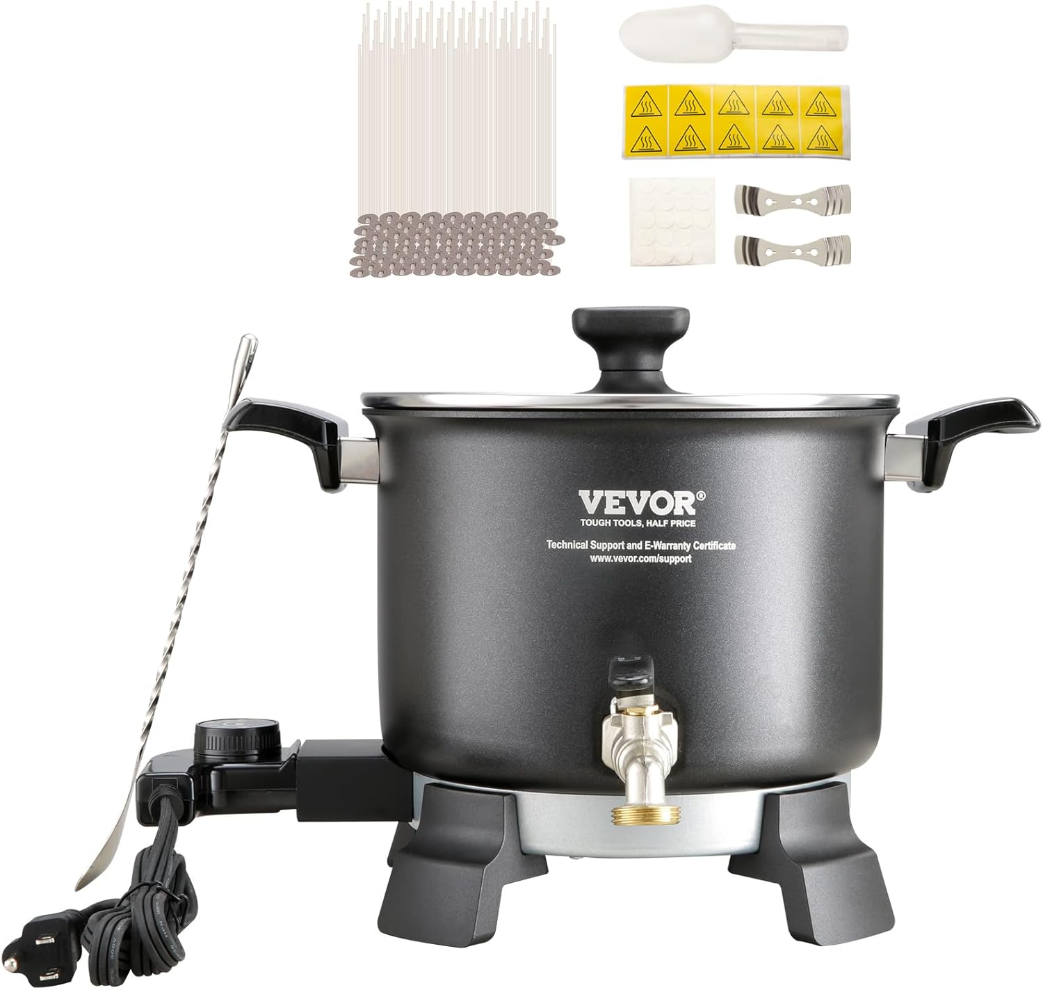 VEVOR 5 Liter Wax Melter for Efficient Candle Making and More