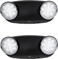 LED Emergency Lights Two Head Adjustable 2-Pack - Black