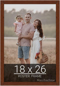 wallsthatspeak 18x26 Dark Walnut Rustic Pine Picture Frame - Clean