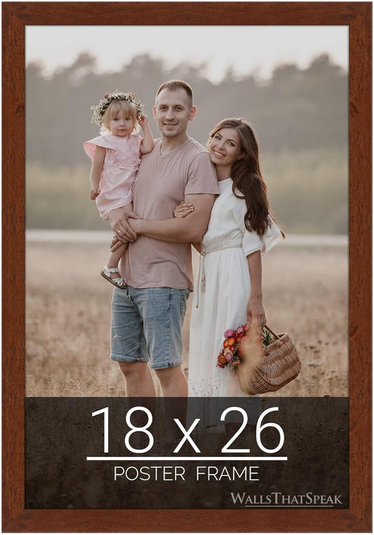 Dark Walnut Rustic Pine Picture Frame for Puzzles and Photos