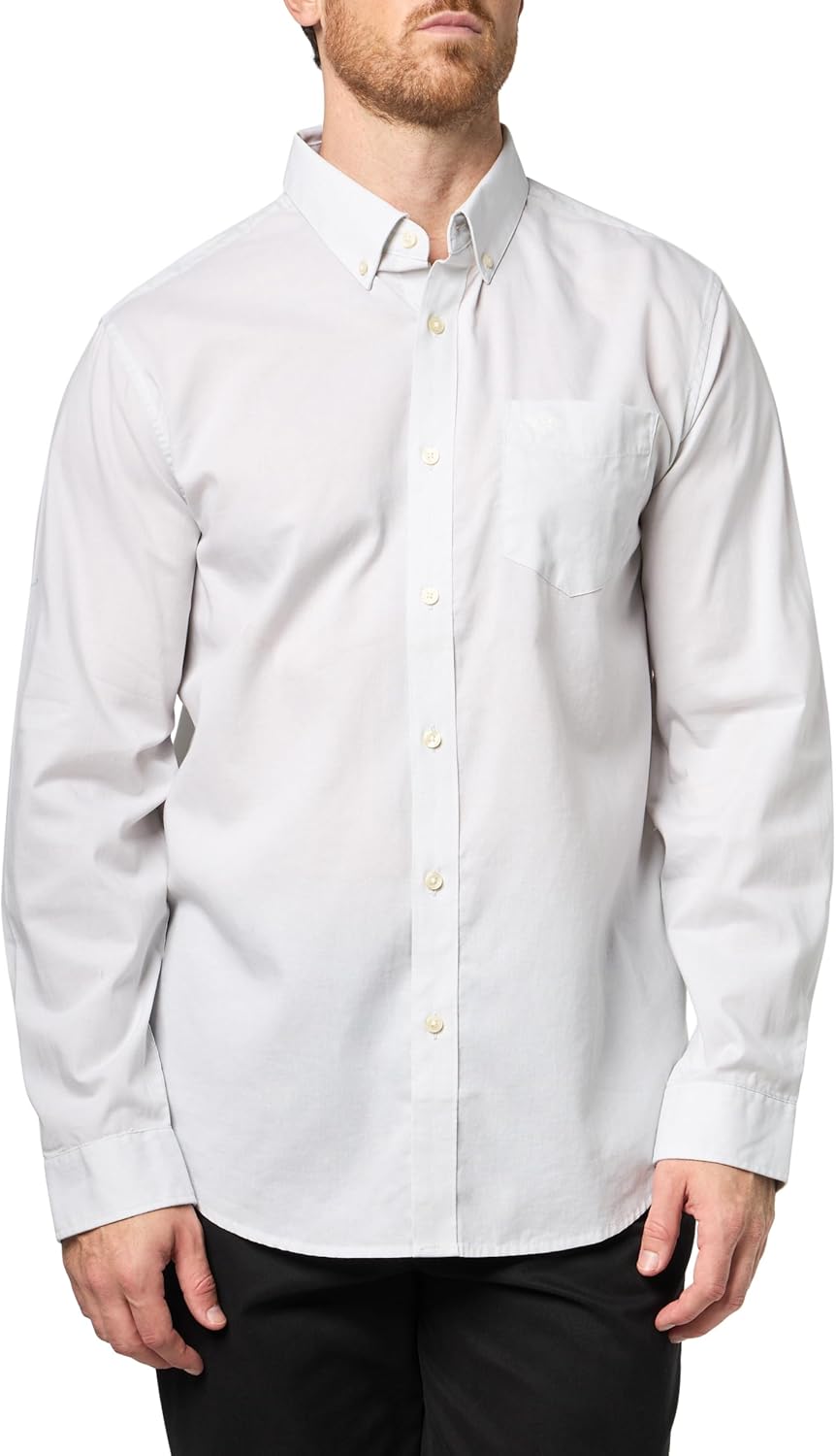 Dockers Mens Classic Fit Long Sleeve Shirt with Stain Defender