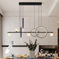 Modern LED Pendant Lights 47in Linear Chandelier - Dimmable Remote
